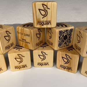 Cubos madera 90mm qr rectificados y lacados